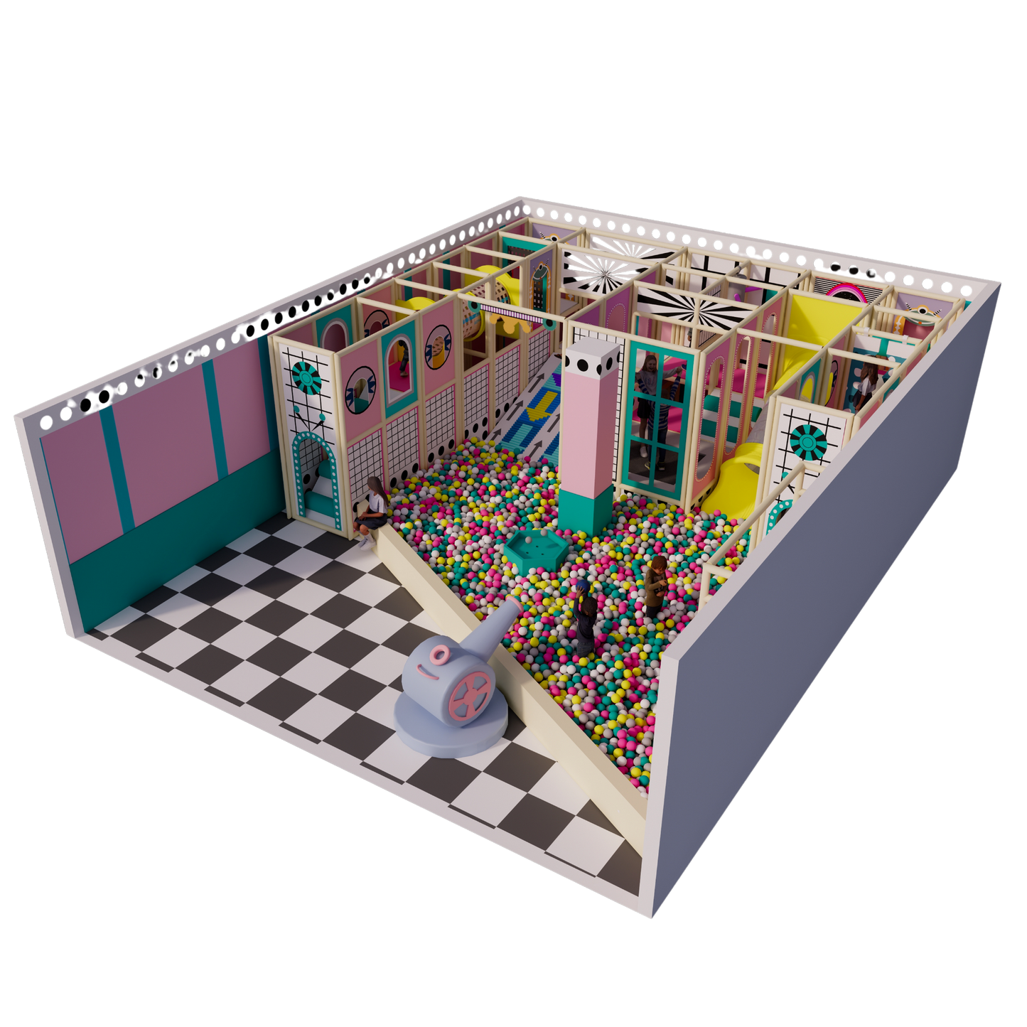The Pastel Horizon Bespoke Compact Indoor Soft Play System