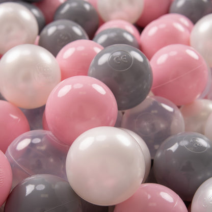 70MM x 2000PCS Soft Play Balls for Ball Pits - Pink/Silver/White/Transparent