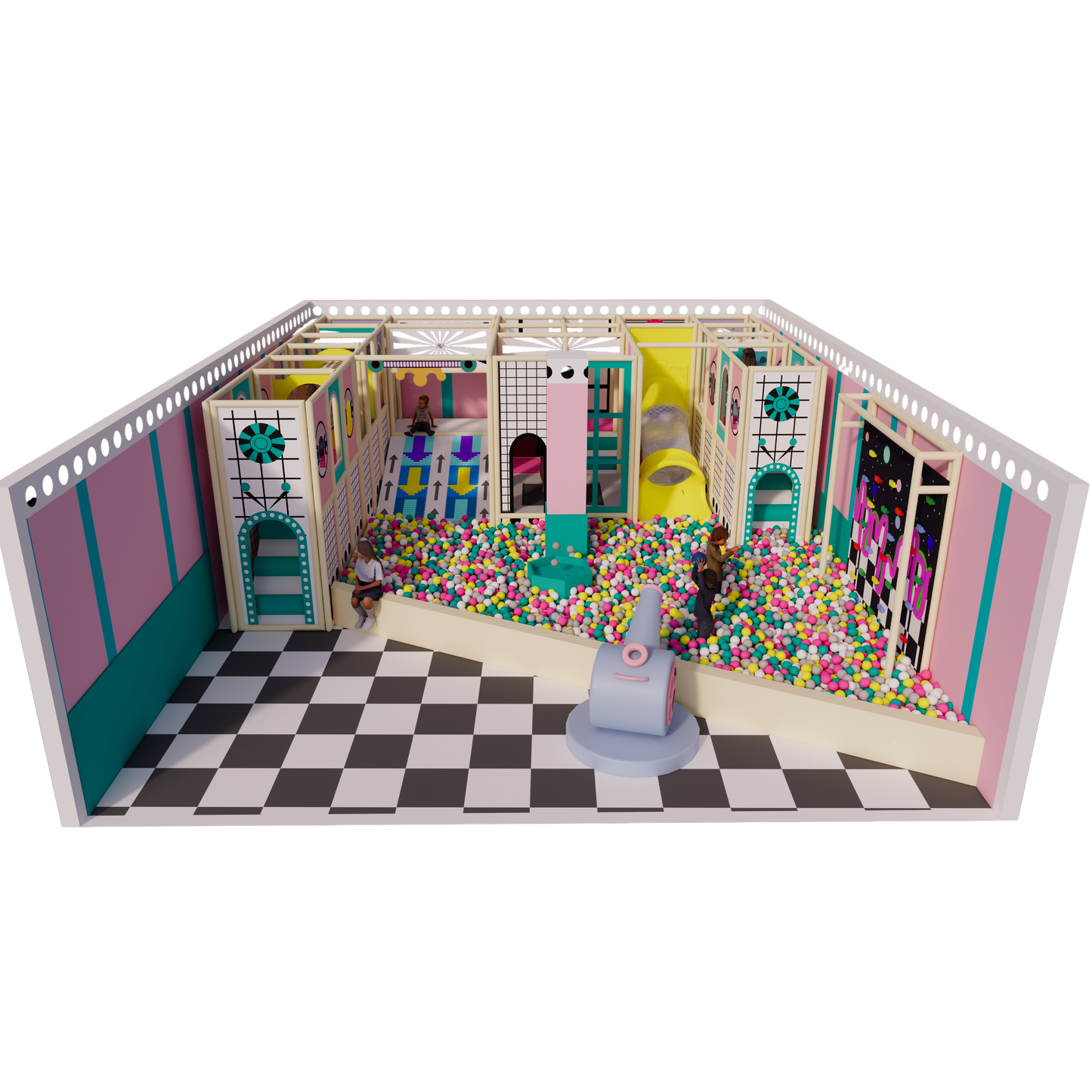 The Pastel Horizon Bespoke Compact Indoor Soft Play System