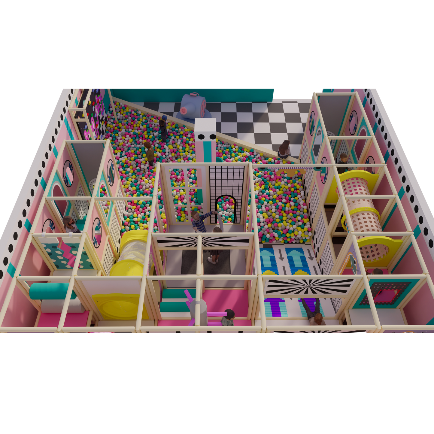 The Pastel Horizon Bespoke Compact Indoor Soft Play System