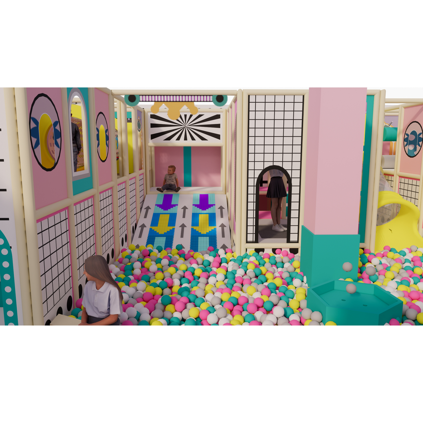 The Pastel Horizon Bespoke Compact Indoor Soft Play System