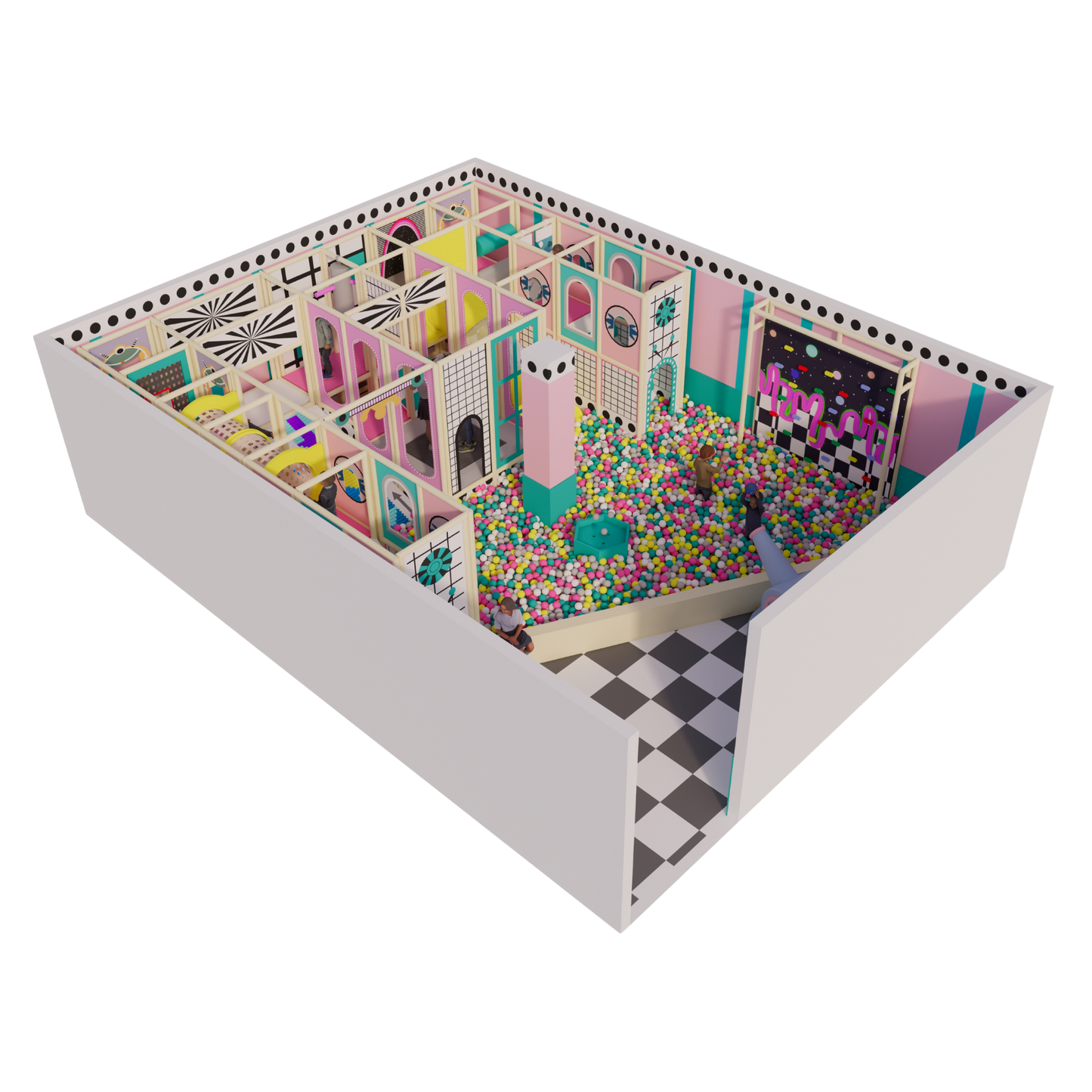 The Pastel Horizon Bespoke Compact Indoor Soft Play System