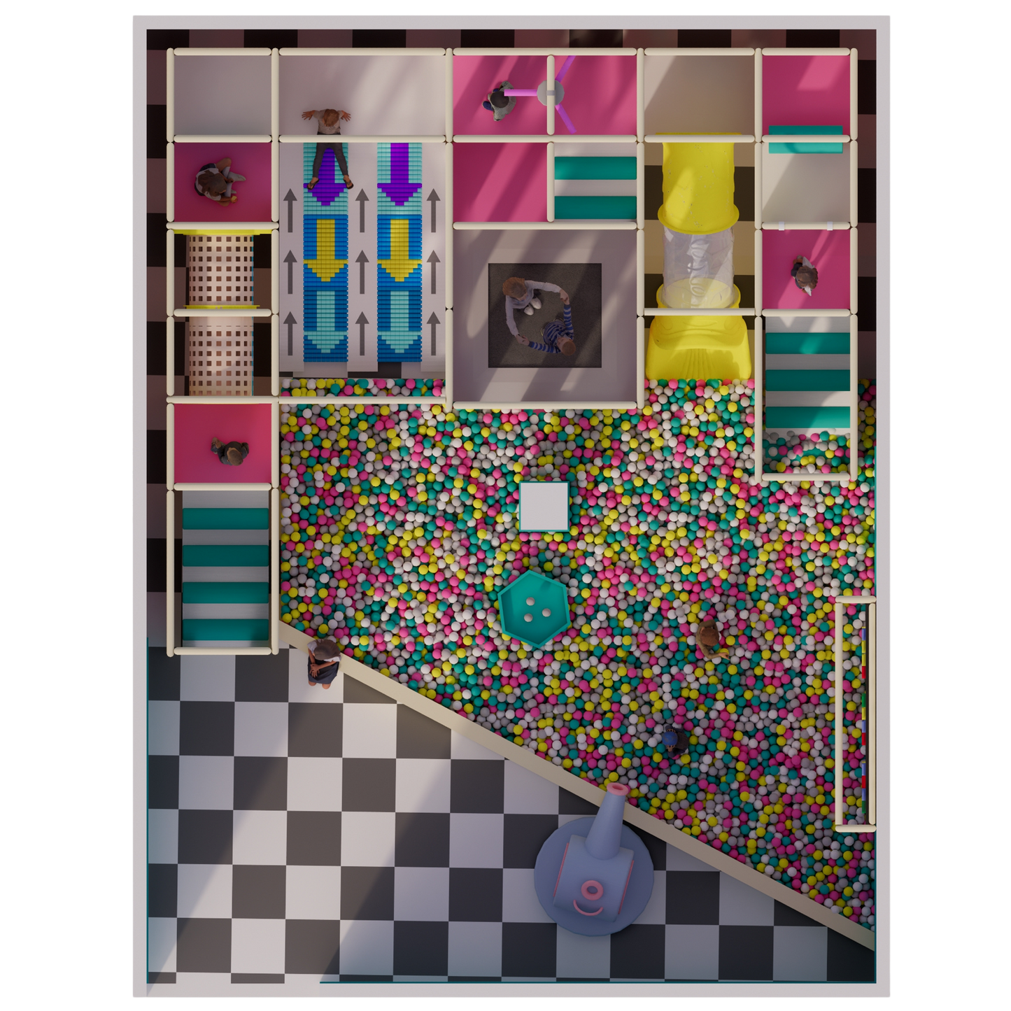 The Pastel Horizon Bespoke Compact Indoor Soft Play System