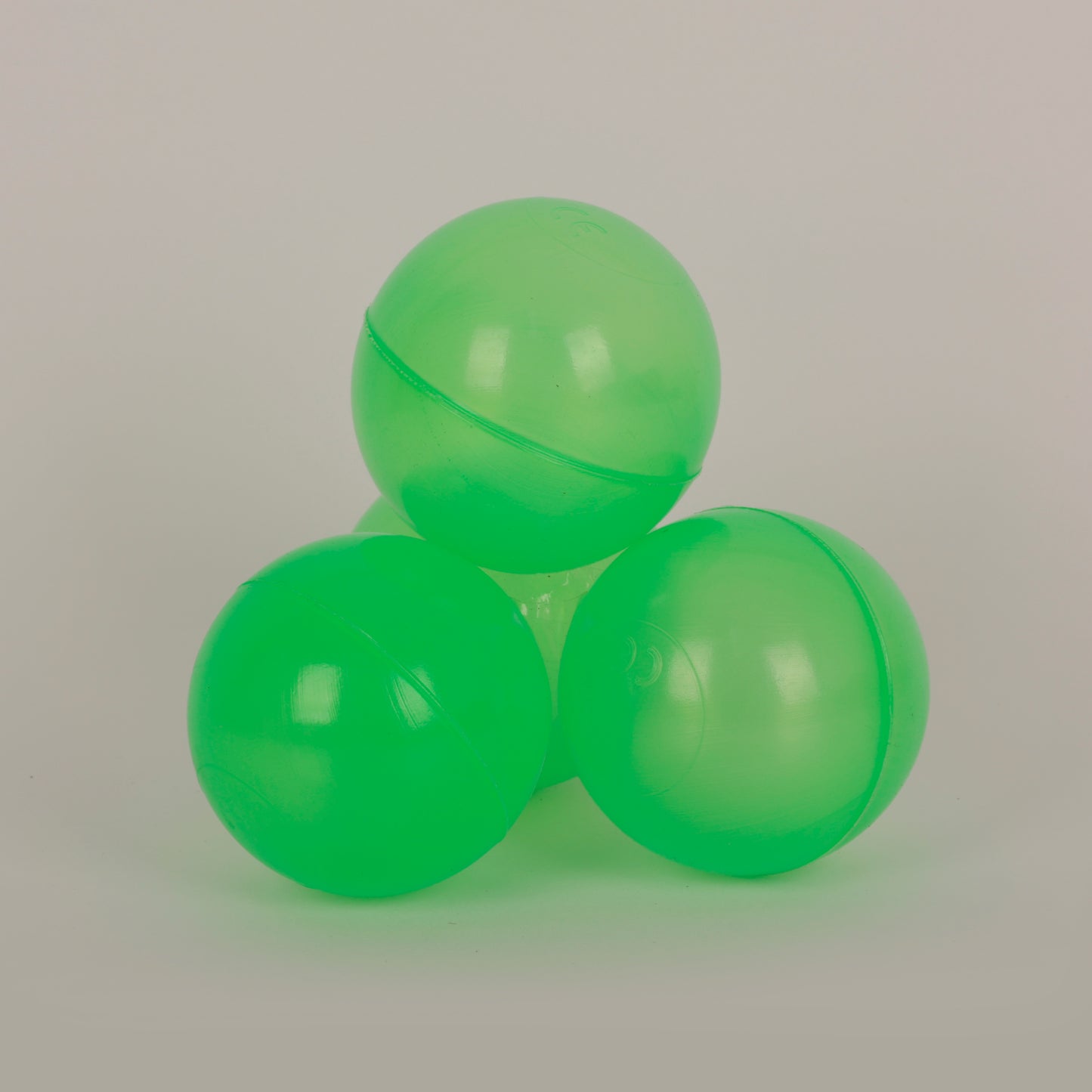 7CM x 500PCS Commercial Soft Play Ball For Ball Pit - Transparent Green