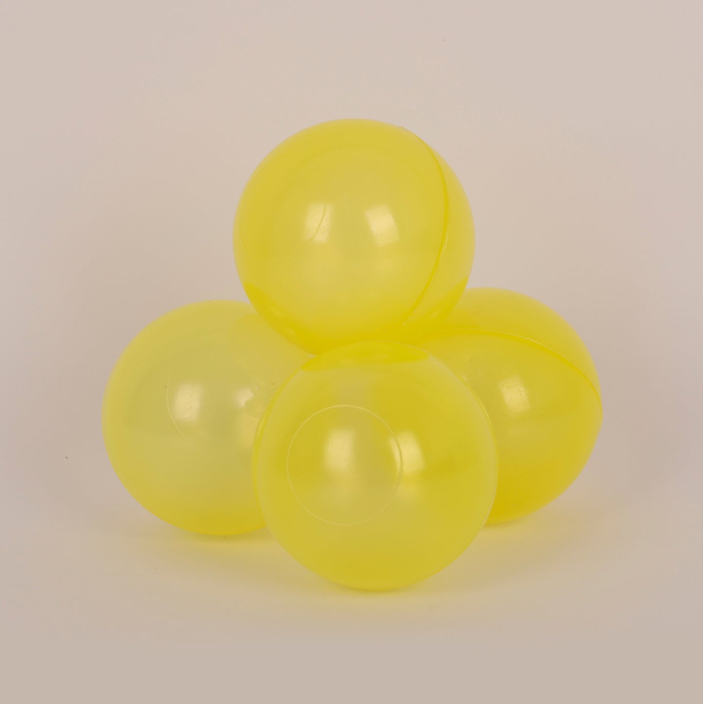 7CM x 500PCS Commercial Soft Play Ball For Ball Pit - Transparent Yellow