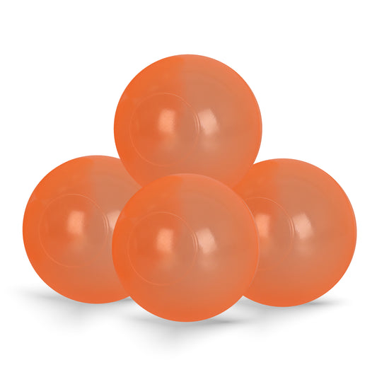 7CM x 500PCS Commercial Soft Play Ball For Ball Pit - Transparent Orange