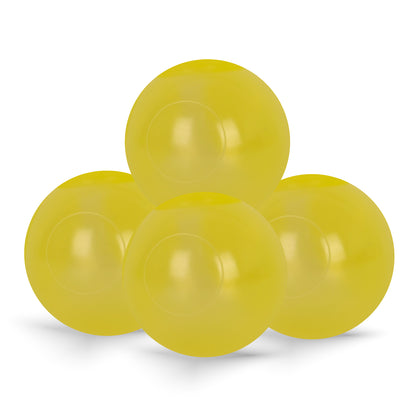 7CM x 500PCS Commercial Soft Play Ball For Ball Pit - Transparent Yellow