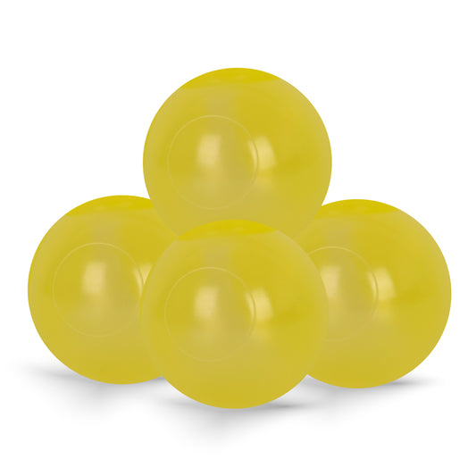 7CM x 500PCS Commercial Soft Play Ball For Ball Pit - Transparent Yellow