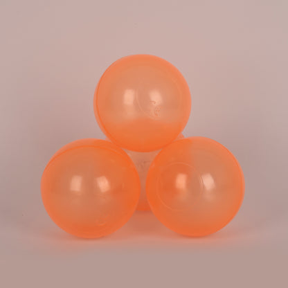 7CM x 500PCS Commercial Soft Play Ball For Ball Pit - Transparent Orange