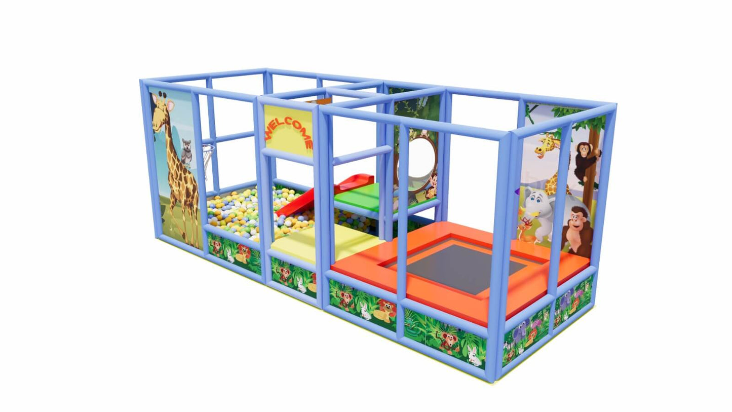 Indoor Soft Play Area & Soft Playground With Animal Theme - 5x2x2 M SPE-522-39