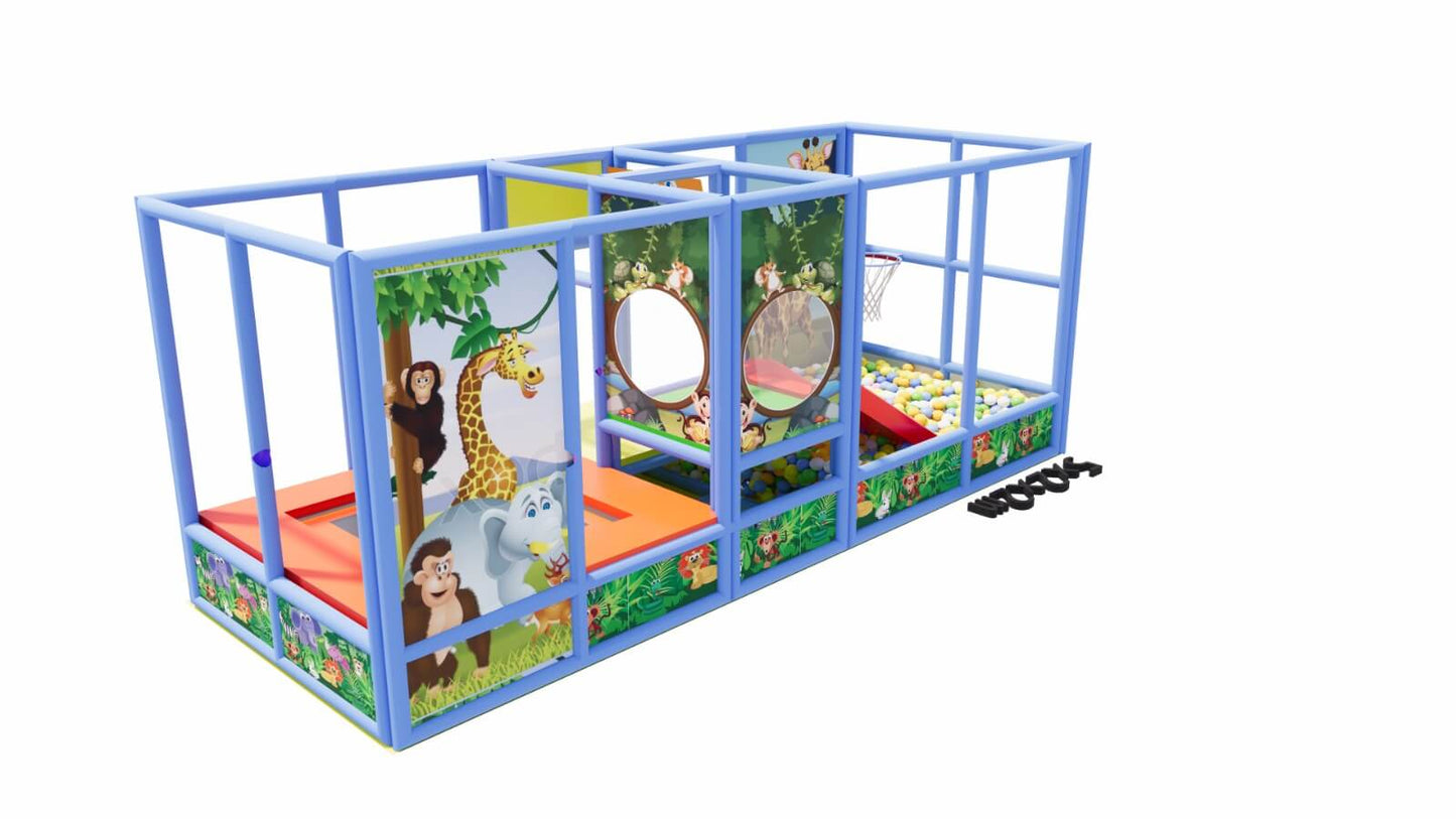 Indoor Soft Play Area & Soft Playground With Animal Theme - 5x2x2 M SPE-522-39