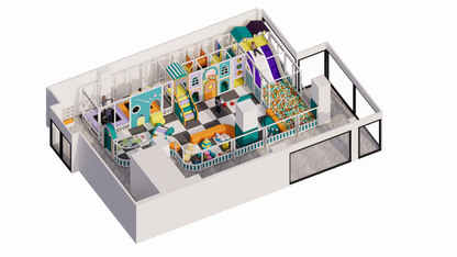 The Pastel Horizon Multi-Level Soft Play Maze System