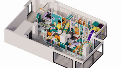 The Pastel Horizon Multi-Level Soft Play Maze System