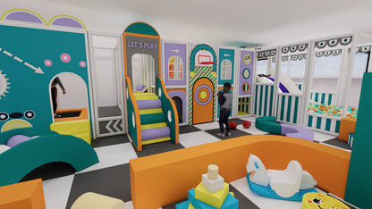 The Pastel Horizon Multi-Level Soft Play Maze System