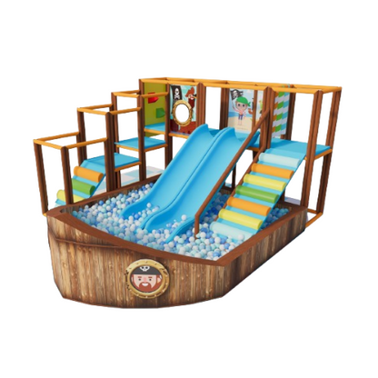 Indoor Dual Level Soft Play Pirate Theme with Ball Poll