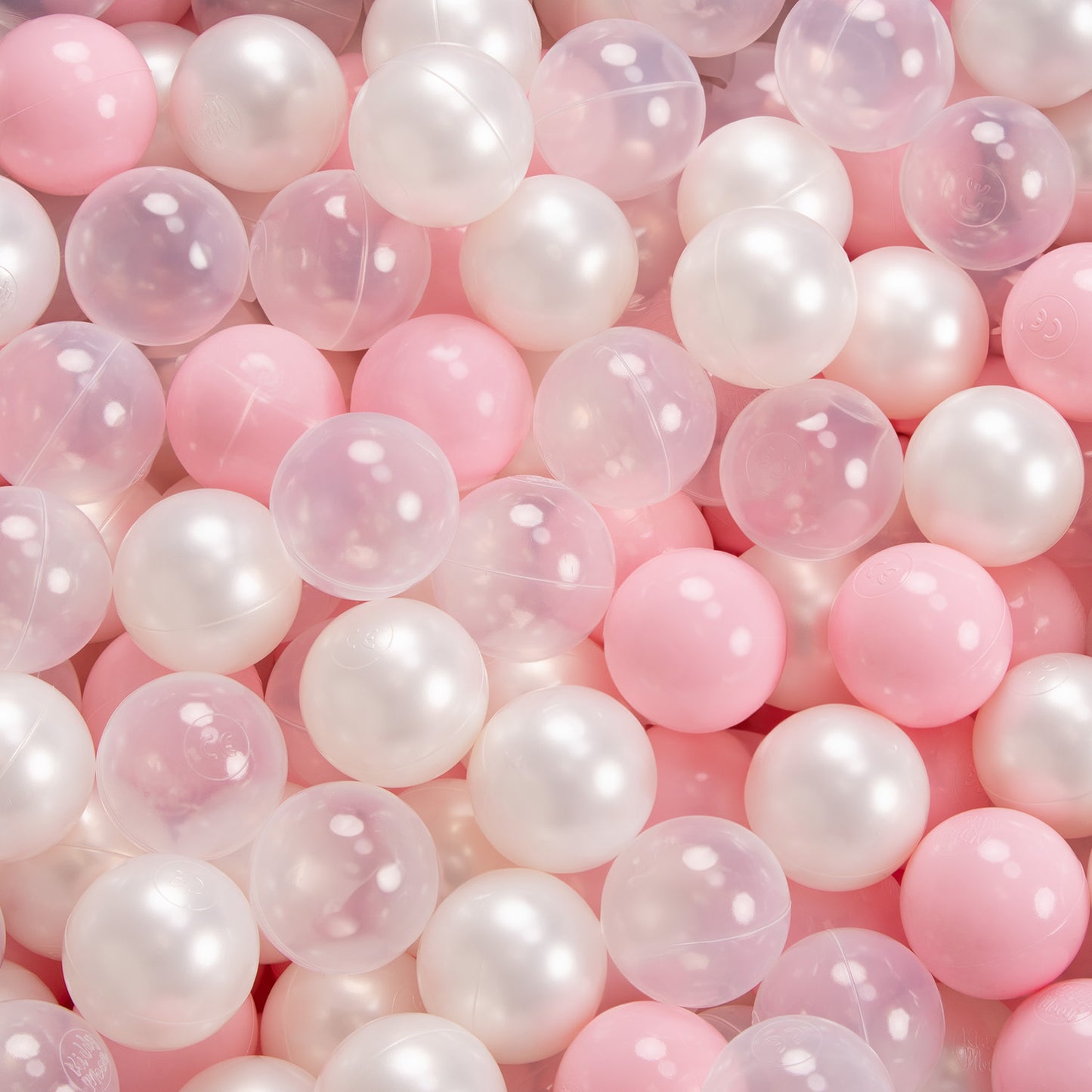 70MM x 1500PCS Soft Play Balls for Ball Pits - Pink/White/Transparent