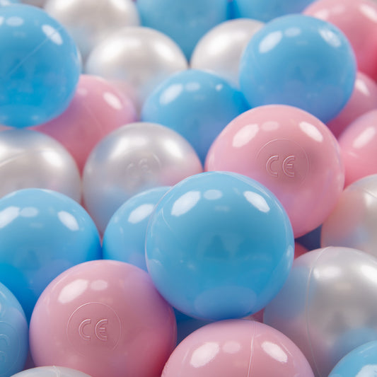 70MM x 1500PCS Soft Play Balls for Ball Pits - Pink/Mint/White