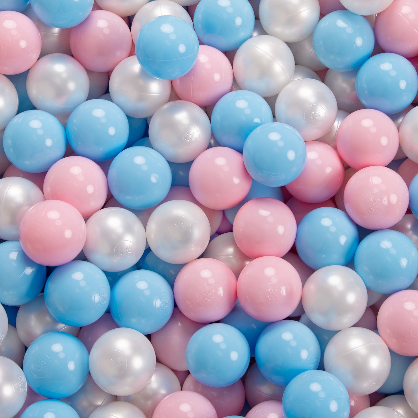 70MM x 1500PCS Soft Play Balls for Ball Pits - Pink/Mint/White